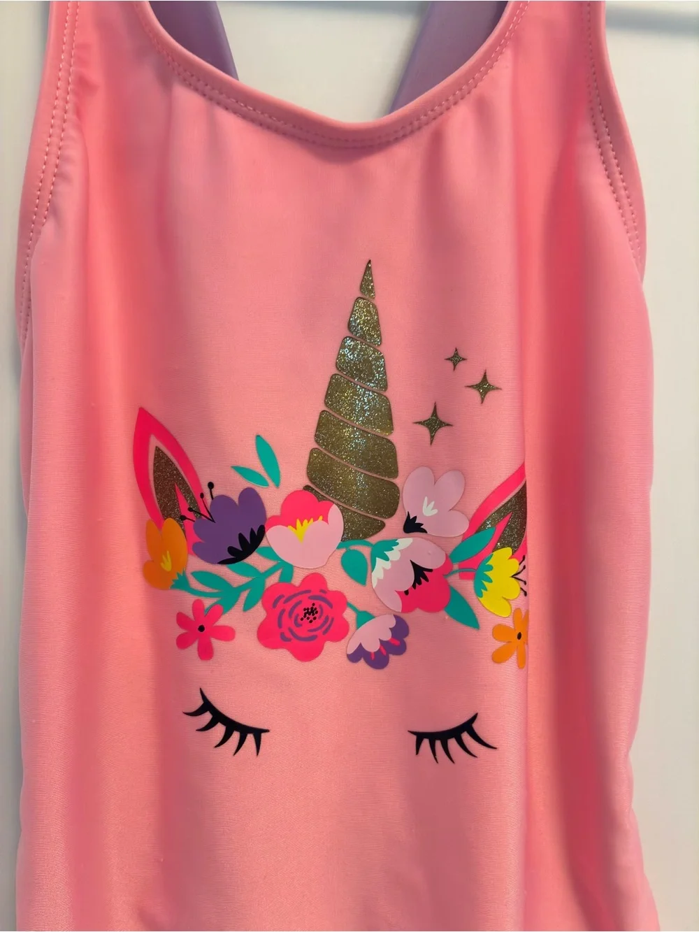 XOXO Girl's Unicorn One Piece Swimsuit Pink Size 7